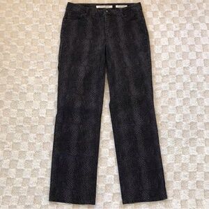 Jones New York Subtle Snake-Print Straight Leg Pants